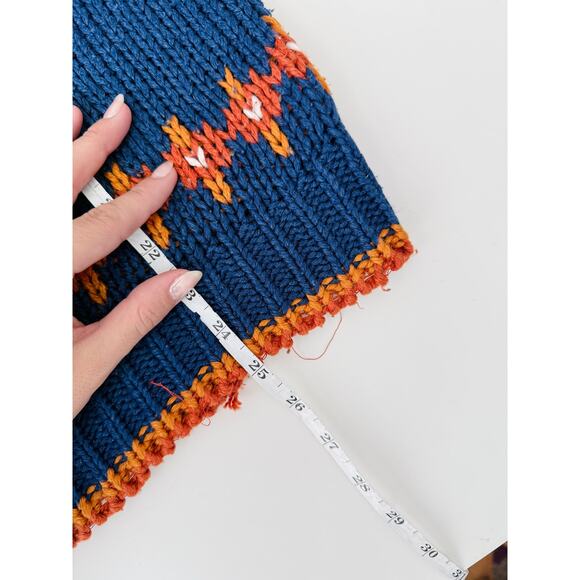 Vintage bravo nordic fair isle knit sweater - size medium - Picture 5 of 7